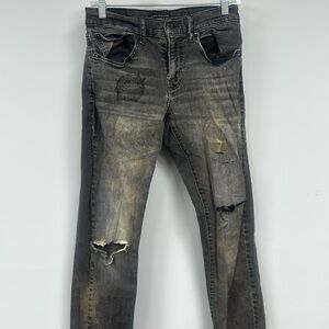 2 custom distressed & acid washed Jeans